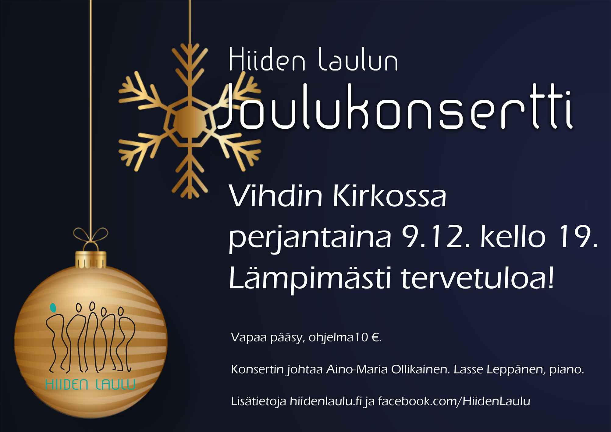 Joulukonsertti Vihdin Kirkko.